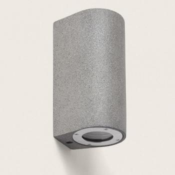 Aplique de Pared Exterior Cemento Iluminación Doble Cara Batu Gris Grafito