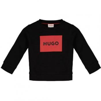 Hugo Sudadera de niño con cuello redondo y logo frontal G00163