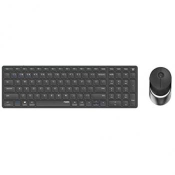 Set de Teclado y Ratón Inalámbrico Multi-Modal Rapoo 9750M - Gris Oscuro - Layout QWERTZ (Alemán)