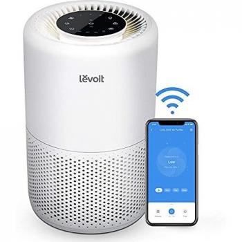 LEVOIT Purificador de Aire Inteligente, Filtro HEPA H13, CADR 170m³/h a 35m², Control por Alexa, Silencio Modo Sueño <24dB, Elimina 99,97% de Alergia Tabaco Polen Ácaros Olor y Caspa de Mascota,Blanco