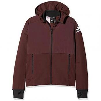 adidas niña ID Stadium Closed Hem Heathered Chaqueta con Capucha de, Niñas, DJ1404, Night Red/Black Reflective, 116