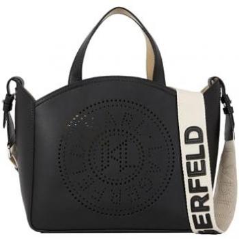Bolso Tote Karl Lagerfeld K/Circle Pequeño Perforado Color Negro para Dama