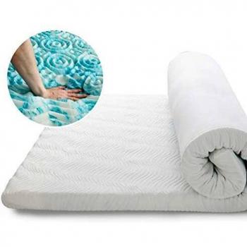 Bedsure Topper Viscoelastico 90x190 7cm - Sobrecolchon de Espuma Hipoalergénico con Memoria, Colchoncillo Cama 90 Ergonómico con 1 Funda Extraíble y Lavable, Mattress Topper Memory Foam