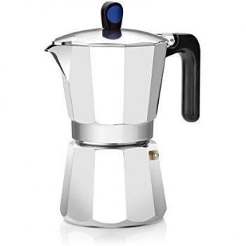 Monix Induction Express - Cafetera italiana inducción, aluminio, capacidad 12 tazas, color plata