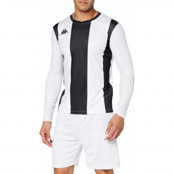 Kappa CASERNE LS Camiseta de equipación, Hombre, Blanco/Negro, 4XL