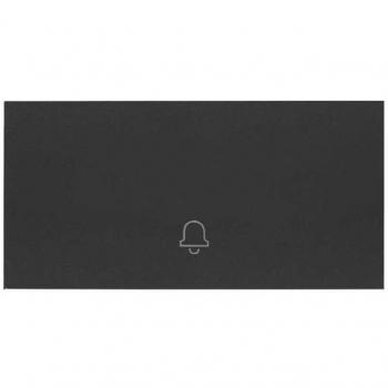 Tecla individual con grabado campana para pulsador negro mate 10000017-238.