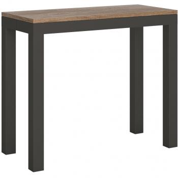 Consola extensible Everyday Small Evolution 90x40/196 cm Roble Nature Estructura Anthracita