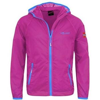 Trollkids Cazadora Fjell para Niños, Color Magenta/Azul Brillante Talla 14 años