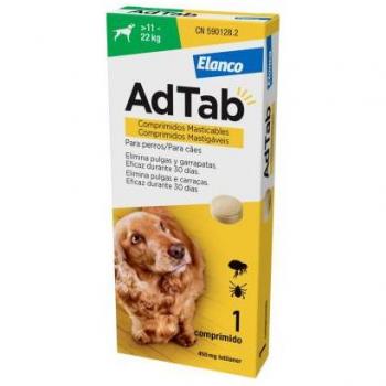 AdTab Comprimidos Antiparasitarios Masticables 450mg para perros