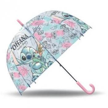Paraguas Transparente de Campana para Niños Disney Stitch 46 cm Manual