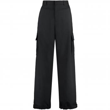 Off-White Men's Technical Fabric Pants - Black, Size 48, OMCF037F23FAB004 Color 1010