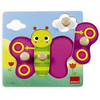 Goula- Puzzle mariposa de madera, 22 x 22 cm