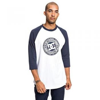 DC Shoes Research tee-Shirt, Hombre, Black Iris/Snow White, M