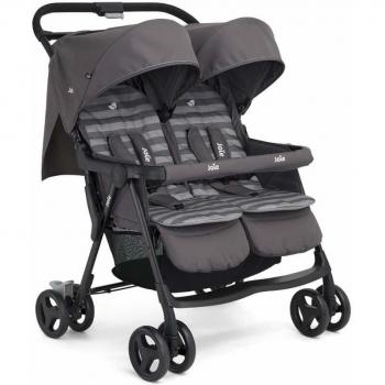 Silla de Paseo Gemelar Joie Aire Twin con 2 Colchonetas Dark Pewter