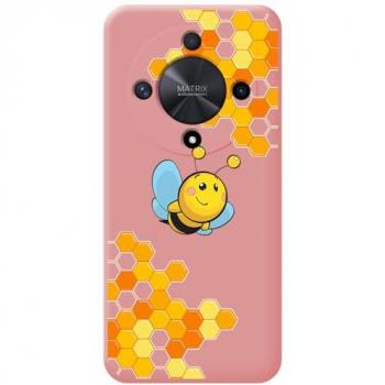 Funda Silicona Líquida Rosa con Diseño de Abeja para Huawei Honor Magic 6 Lite 5G