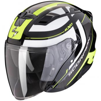 Casco Jet Scorpion EXO 230 PUL Negro Amarillo Neón XS (54-55)