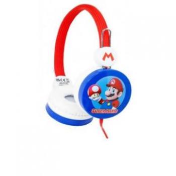 Auriculares OTL Super Mario Core con cable y ajuste de volumen para niños