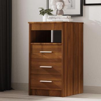 Cajonera de madera contrachapada roble marrón 40x50x76cm vidaXL