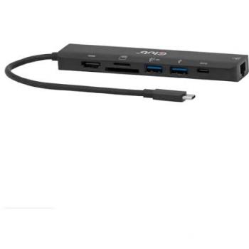 Hub USB-C 7 en 1 Club3D CSV-2553 con HDMI, 2xUSB, USB-C, LAN, 4K60Hz, PD100W