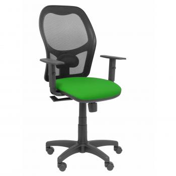 Silla de Oficina Alocén con Asiento Bali Verde y Brazos Regulables