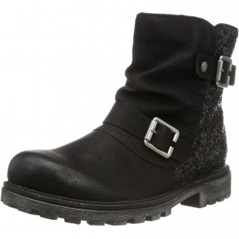 Rieker Kinder K7477, Botas Biker Niñas, Negro
