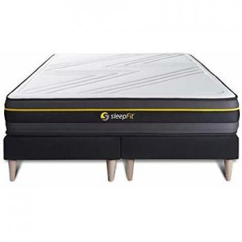 Cama con Colchón Active de Memoria - Altura: 24 cm - Color: Negro - Tamaño: 180 x 200 cm