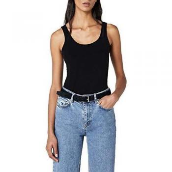 Vero Moda Vmmaxi My Soft Long Tank Top Noos, Camiseta sin Mangas para Mujer, Negro