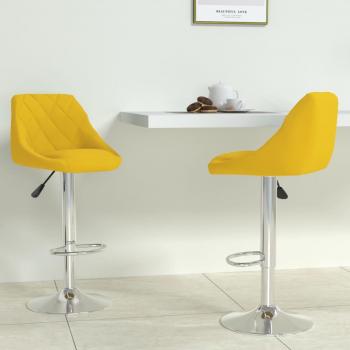 Taburete de cocina vidaXL 2 unidades terciopelo amarillo mostaza