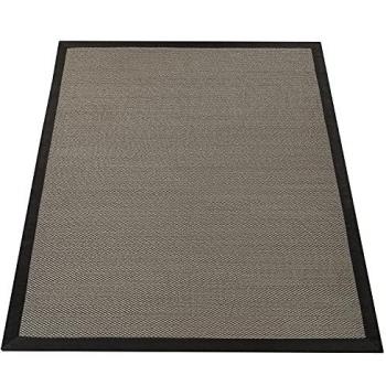 Alfombra Moderna Monocolor Marrón 120x170 cm para Interior y Exterior, Tejido Plano con Aspecto Natural
