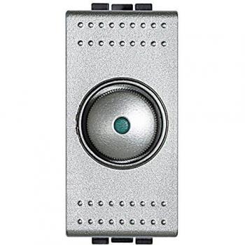 Regulador Rotativo de Luz Bticino Living Light 60-500W con Memoria de Nivel y Control de Lámparas