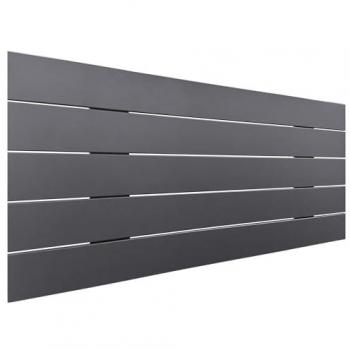 Cabecero de Madera Reciclada DM Estilo Palet Horizontal 90x46cm con Herrajes Incluidos - Gris Sólido