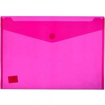 Grafoplás 04872654 － Sobres de plástico A6 －5 unidades color rosa