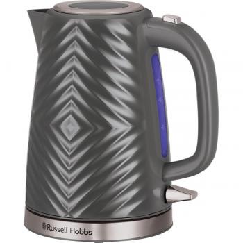 Hervidor Russell Hobbs Groove Gris con Detalles en Acero Inoxidable y Capacidad de 1,7 L
