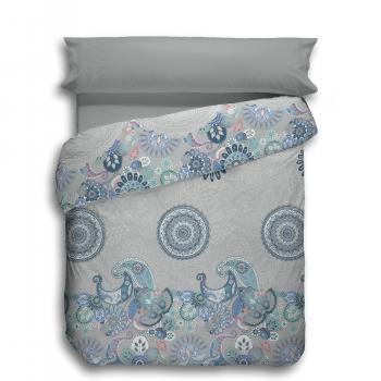 Stilia Juego Nórdica 3 Piezas Edredón, Funda Almohada y Sábana Bajera, Modelo Nesso, Gris, 160 x 240 cm, para Cama 90 cm