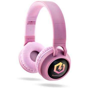 PowerLocus Auriculares Bluetooth de Diadema para niños, Cascos Bluetooth Inalámbricos, Auditiva Límite de 85DB, Sonido Estéreo, con Micrófono, Micro SD, Plegable, Estuche Cascos para Movil,Tablet,PC