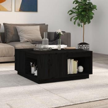 Mesa de centro de madera maciza de pino 80x81x36,5 cm Natural/Blanco/Gris o Negro, Mesita de Salón o Comedor o Auxiliar Mesa de Café