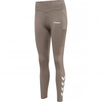 Hummel Women's Mid-Rise Chipo Leggings in Driftwood XS