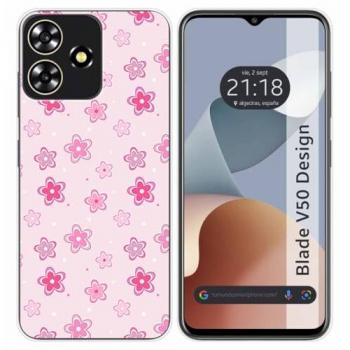 Funda de Silicona Diseño Flores para Zte Blade V50 Design 4G