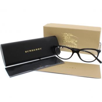 Burberry BE2205 3001 Black Round Eyeglasses for Women