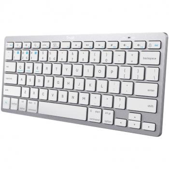 Teclado Bluetooth Trust 24907 Plateado Portugués