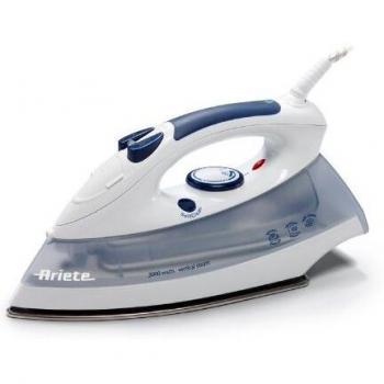 Ariete Steam Iron 2000 W - Plancha de vapor, color blanco, material aluminio, potencia 2000 W