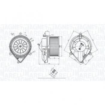 Ventilador habitáculo MAGNETI MARELLI 069412228010 - Motor eléctrico para interiores, compatible con diversos modelos de vehículos, diseño optimizado para un rendimiento eficiente, fácil instalación y alta durabilidad