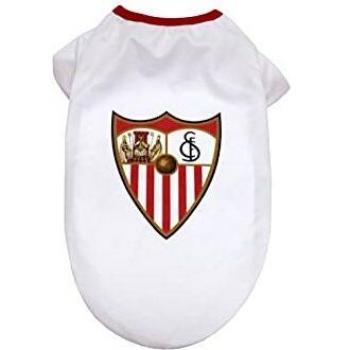 Sevilla, Camiseta para Mascotas Perro o Gato Talla XXS Producto Oficial Sevilla Fútbol Club Poliéster Color Blanco
