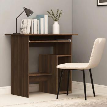 vidaXL Brown Oak Engineered Wood Desk 80x45x74 cm