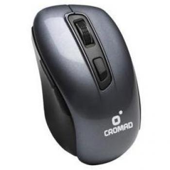 RATON X70 INALAMBRICO GRIS CROMAD con Mini Receptor USB y Autonomía de Batería de 12 Meses