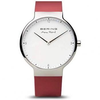 BERING Reloj Analogico para Mujer de Cuarzo con Correa en Silicona 15540-500