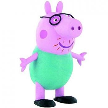 Comansi- Peppa Daddy Pig Mini Figura, Multicolor, 6.5 cm