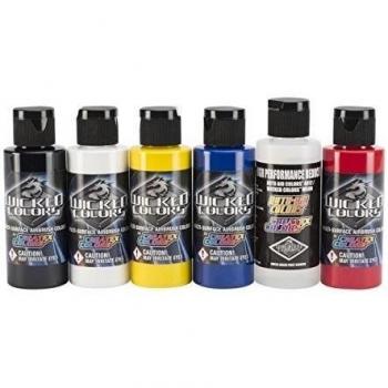 Colores Wicked W101-00 aer-grafo Pintura Primaria Set 6-Color