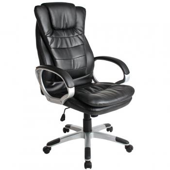 TecTake SILLA EJECUTIVA DE DISEÑO - SILLA GIRATORIA - SILLA DE OFICINA - SILLÓN cuero sintético