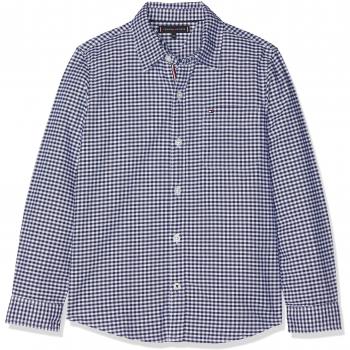 Tommy Hilfiger Essential Oxford Gingham Shirt L/s, Blusa para Niños,